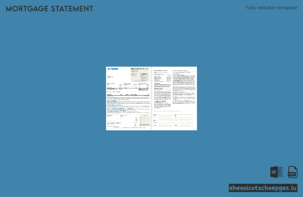 Usbekischer Aloqabank-Hypothekenauszug im Word- und PDF-Format, 2 Seiten, Beispielvorschau